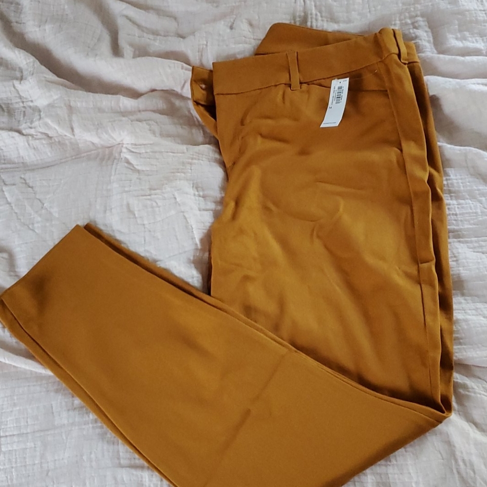 Nwt size 14 Old Navy Pixie Pants mustard/gold